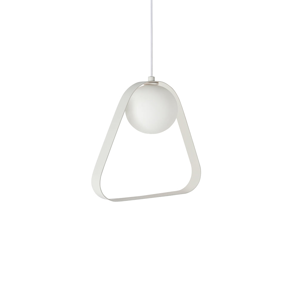 ABC Triangle Pendant White