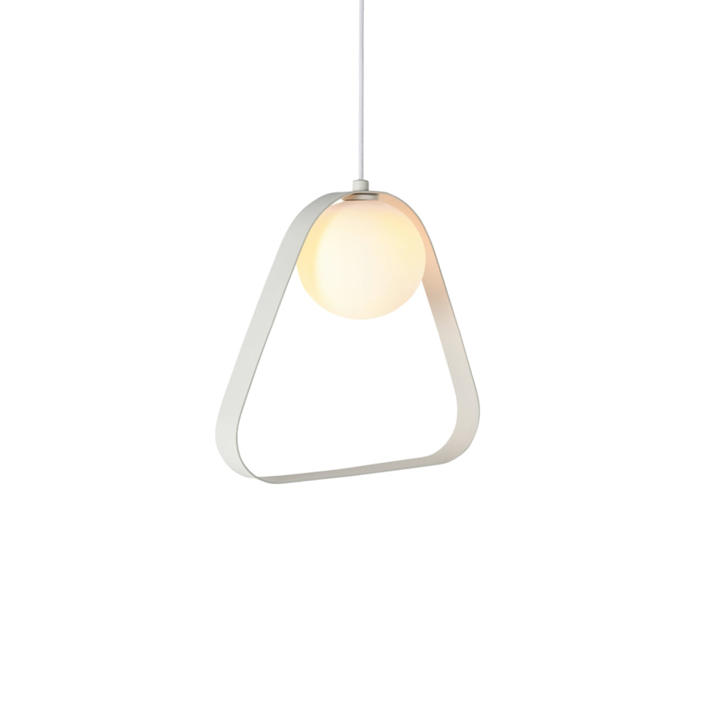 ABC Triangle Pendant White