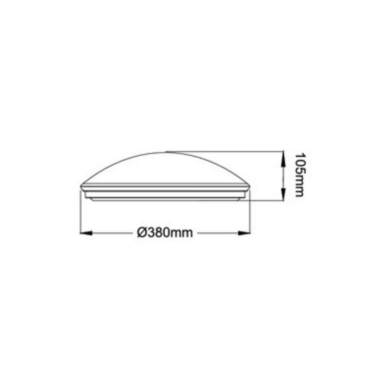 Mahsati 11 30W LED Oyster Light White / Tri-Colour - AC1011-LED-30W