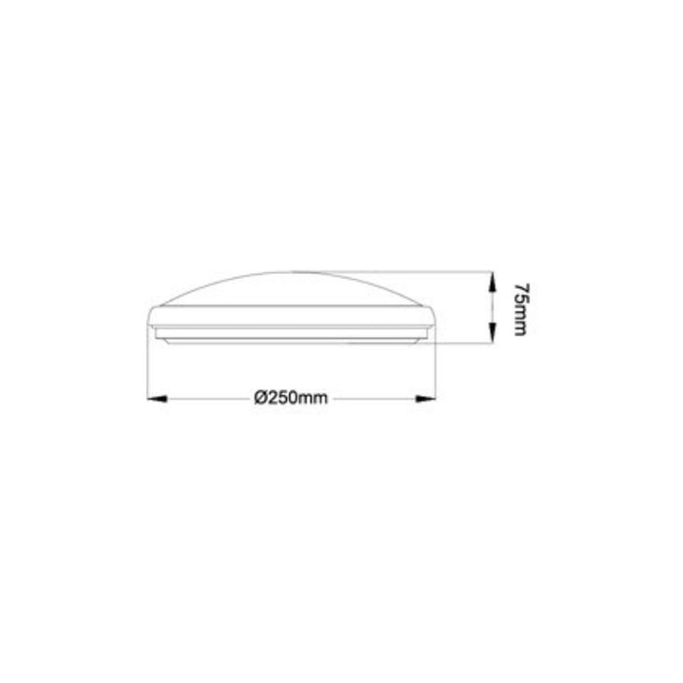 Mahsati 20 15W LED Oyster Light White / Tri-Colour - AC1020/15W/WH/TC