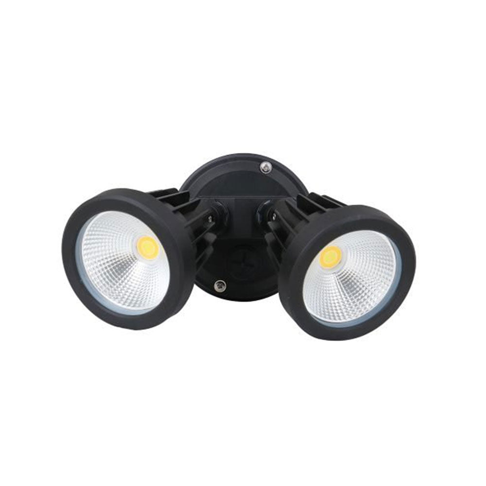 Pollux 9 30W Double Adjustable LED Spotlight Black / Tri-Colour - AC4265BLK