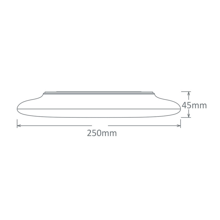 Mahsati 4 15W LED Dimmable Oyster Light White / Tri-Colour - AC9004/15W/WH/TC