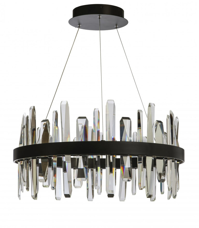 Acien 49W LED Round Pendant Black / Cool White - ACIEN-Round Black