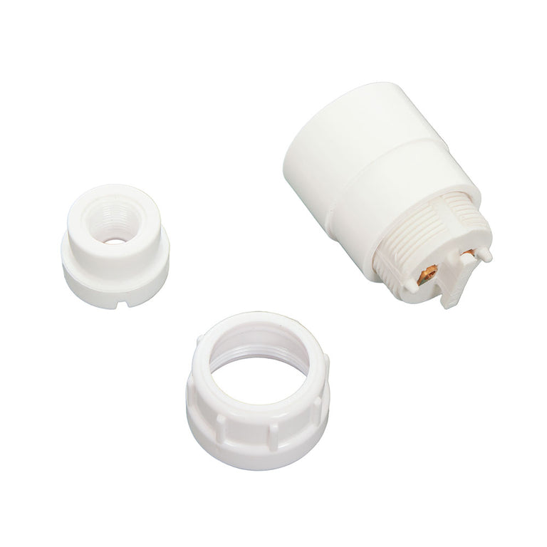 Lampholder Unswitched 1/2″ White - ACLH1-2WH