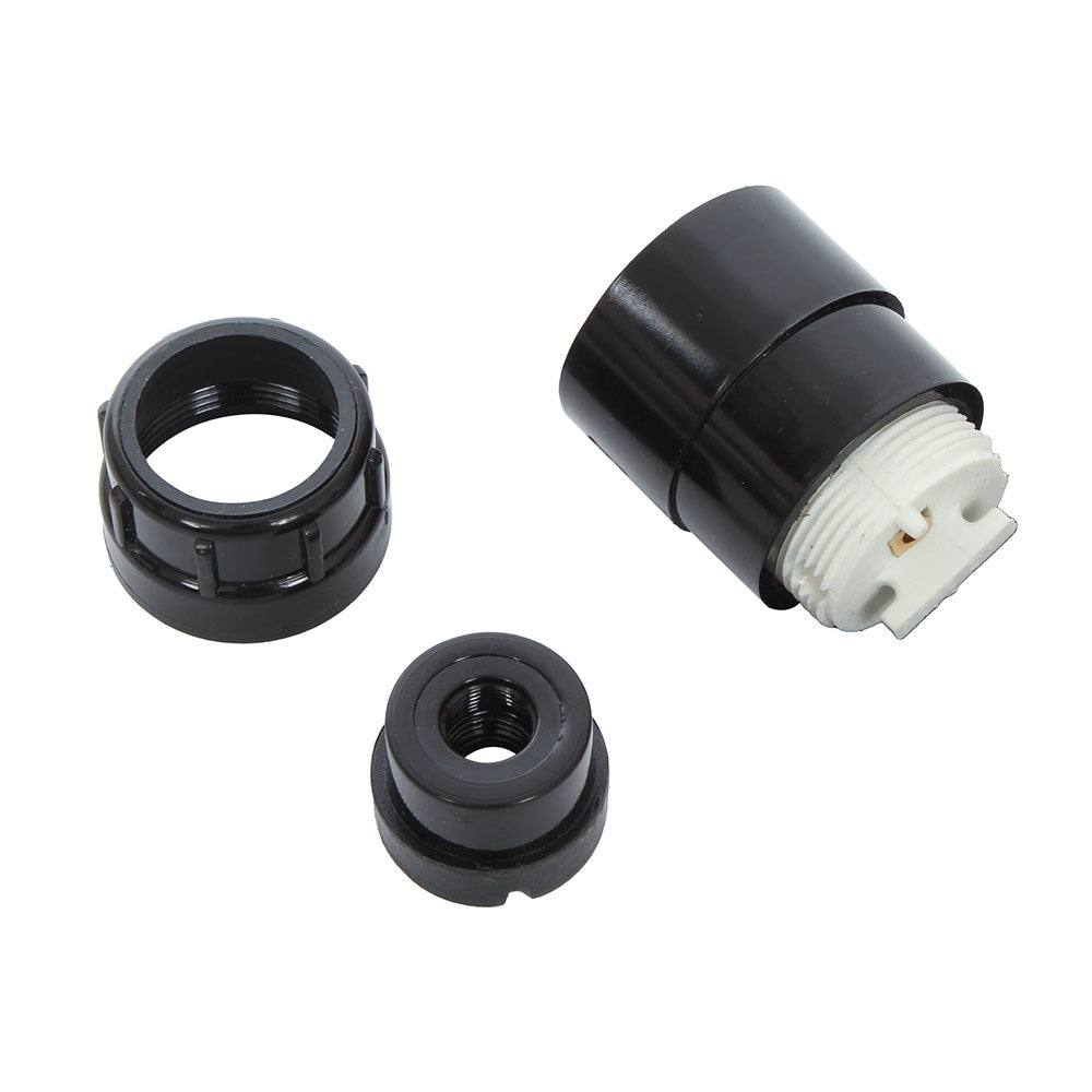 Lampholder Unswitched 10mm Black - ACLH10MMBK