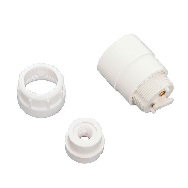 Lampholder Unswitched 10mm White - ACLH10MMWH