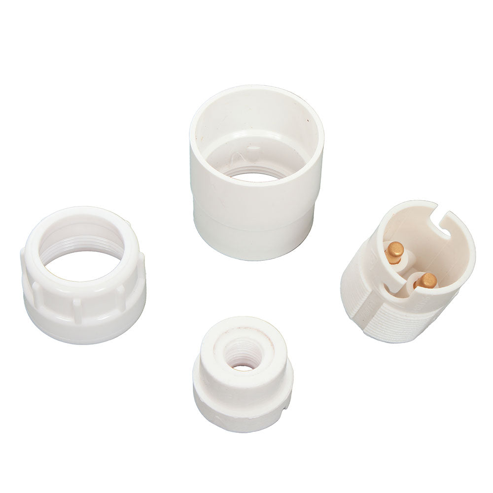 Lampholder Unswitched 10mm White - ACLH10MMWH