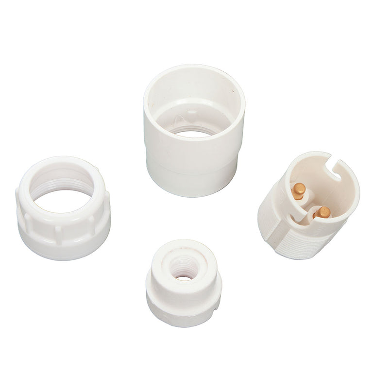 Lampholder Unswitched 10mm White - ACLH10MMWH