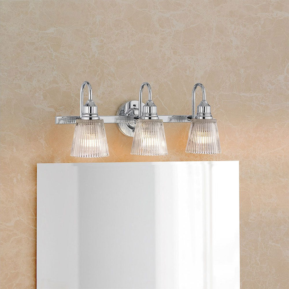 Addison 3 Light Bathroom Wall Light Polished Chrome - BATH-QN-ADDISON3-PC