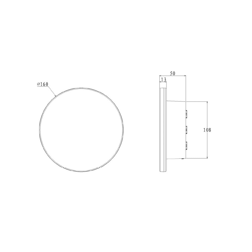 Affinity 8W Dimmable LED Wall Light White / Tri-Colour IP65 - SE7359TC/WH