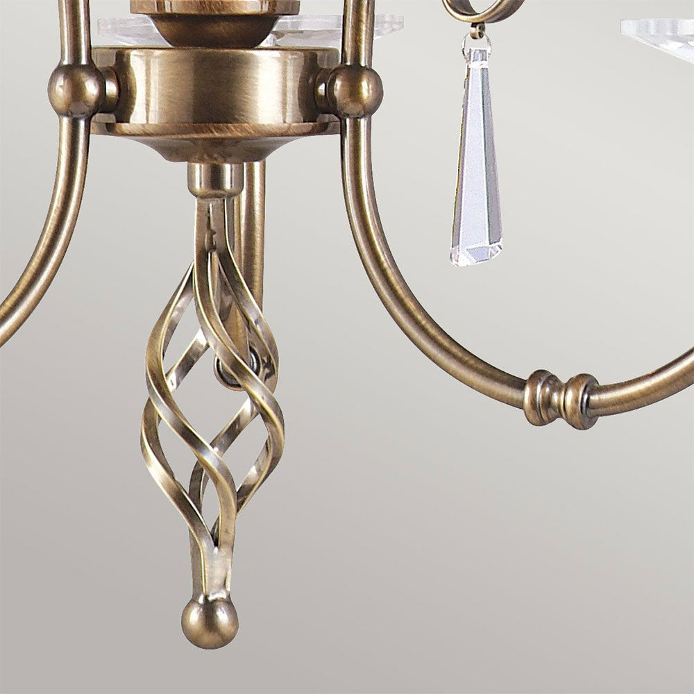 Aegean 3 Light Chandelier Aged Brass - AG3-AGED-BRASS