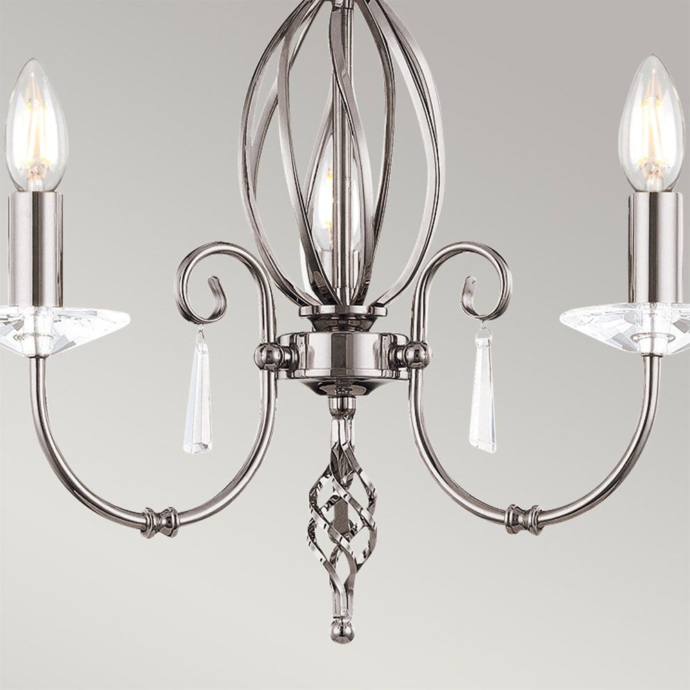 Aegean 3 Light Chandelier Polished Nickel - AG3-POL-NICKEL