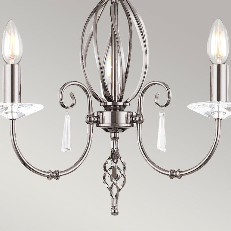Aegean 3 Light Chandelier Polished Nickel - AG3-POL-NICKEL