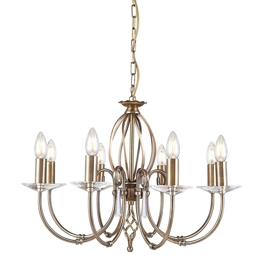 Aegean 8 Light Chandelier Aged Brass - AG8-AGED-BRASS