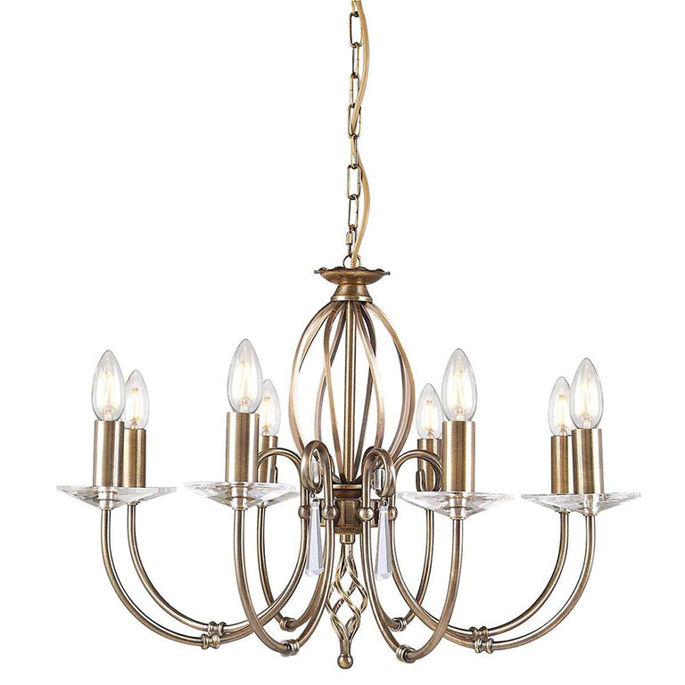 Aegean 8 Light Chandelier Aged Brass - AG8-AGED-BRASS