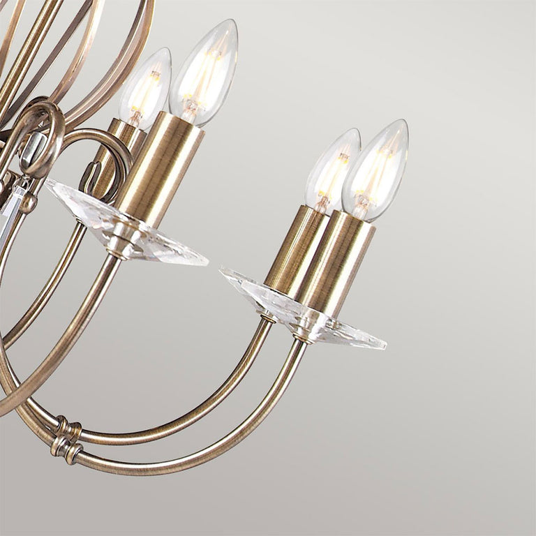 Aegean 8 Light Chandelier Aged Brass - AG8-AGED-BRASS