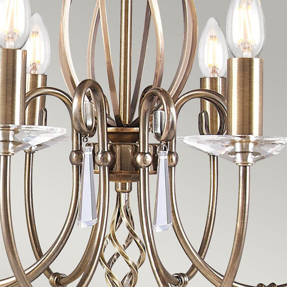 Aegean 8 Light Chandelier Aged Brass - AG8-AGED-BRASS