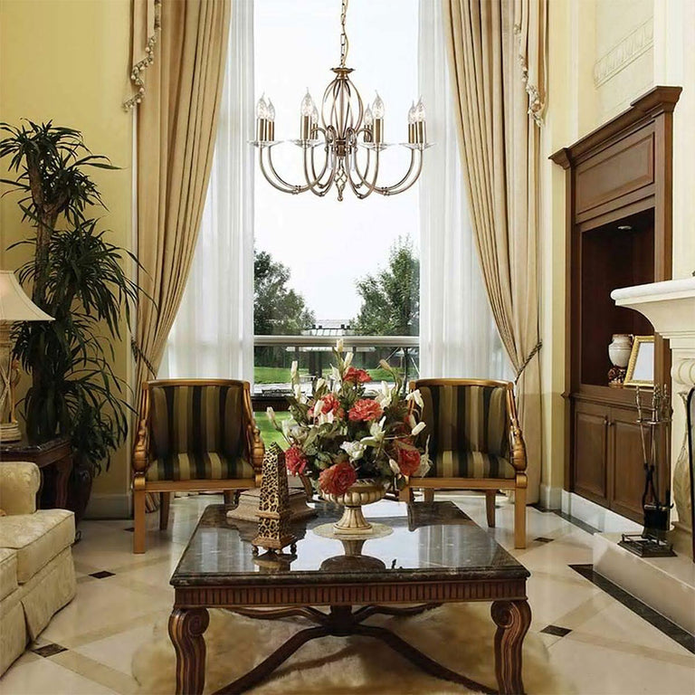 Aegean 8 Light Chandelier Aged Brass - AG8-AGED-BRASS