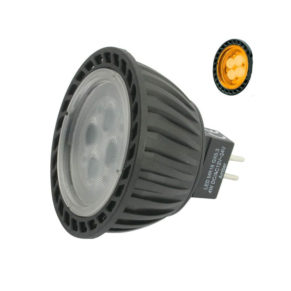 AGL 4W MR16 38° LED Globe Amber - AGL-250-AMX38
