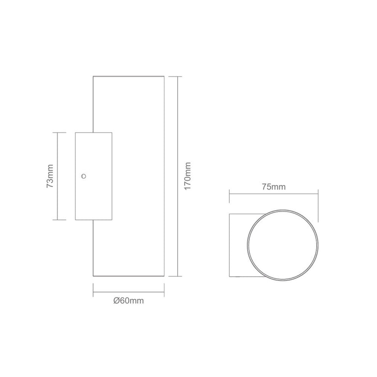 Alira-2 240V Up/Down Outdoor LED Wall Light Stainless Steel / Quinto - 10639