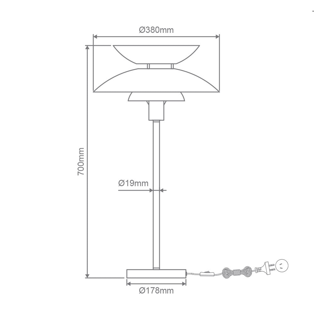Allegra Modern Table Lamp Matt White - 22705