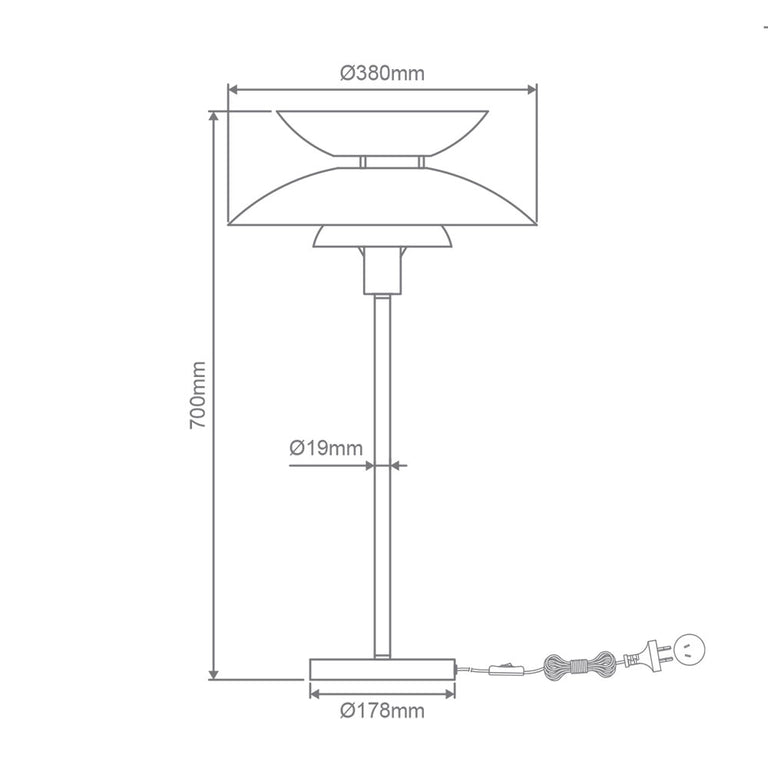 Allegra Modern Table Lamp Matt White - 22705