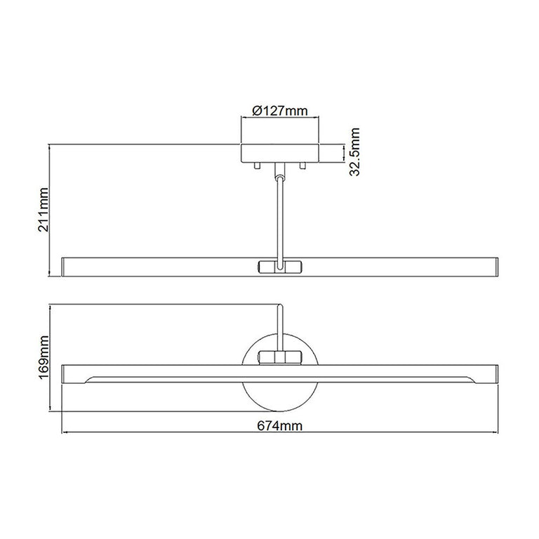 Alton 11.6W LED Large Picture Light Black - ALTON-PL-L-BLK
