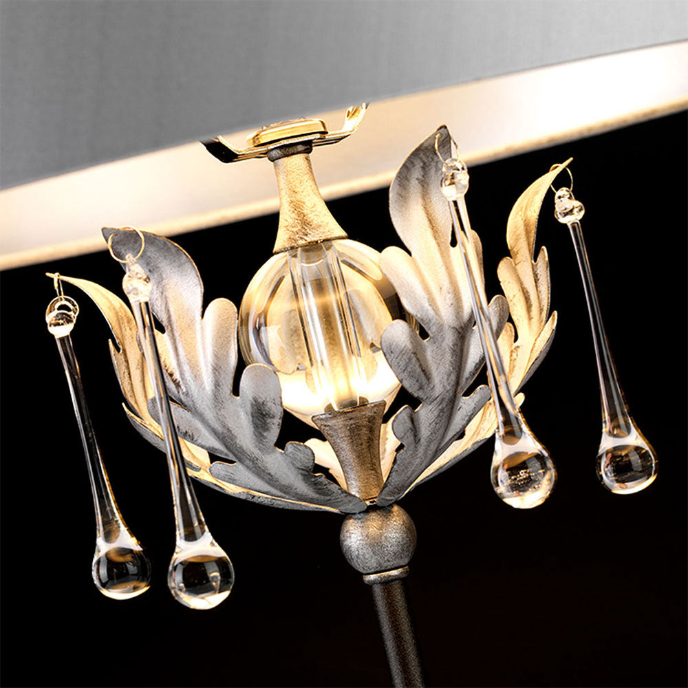Amarilli 1 Light Table Lamp Black/Silver - AML-TL-BLK-SIL