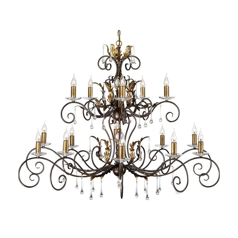 Amarilli 15 Light Chandelier Bronze/Gold - AML15-BRONZE