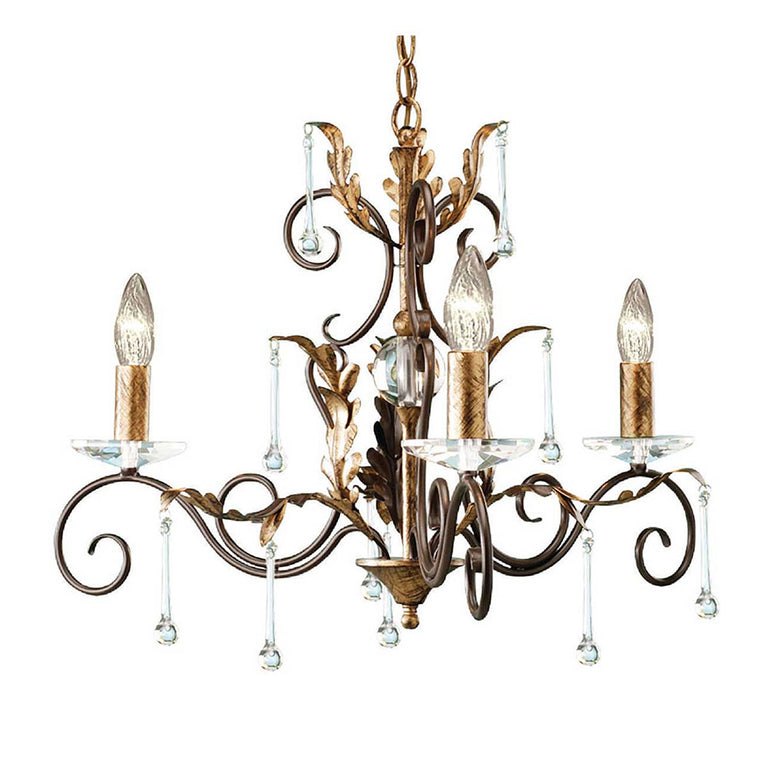 Amarilli 3 Light Chandelier Bronze/Gold - AML3-BRONZE