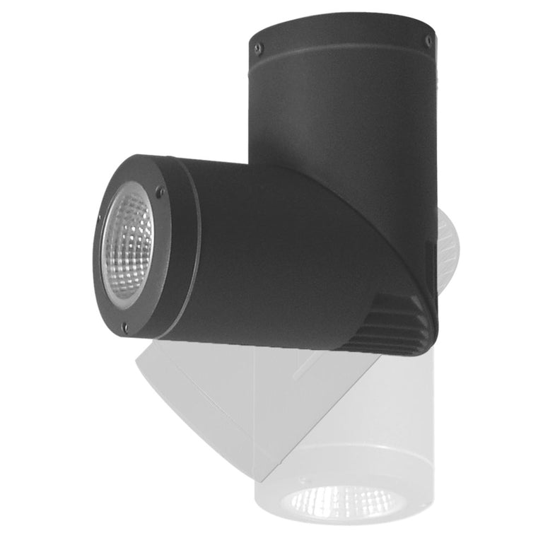 Angle 18W LED Surface Mounted Downlight Charcoal Black / Warm White - SE7088 CB