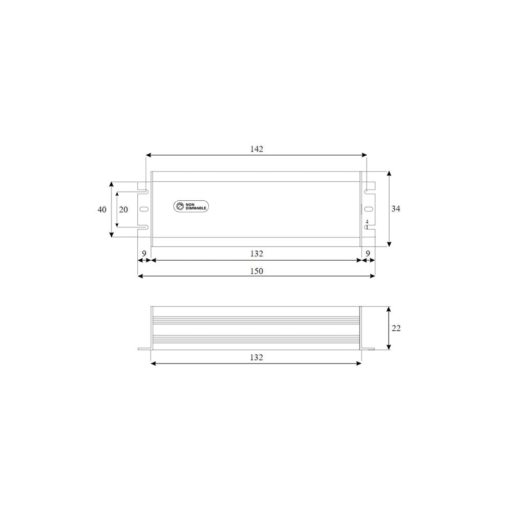 Aquatran 30W 24VDC Non-Dimming IP67 Power Supply - AQD-24-030-B-N