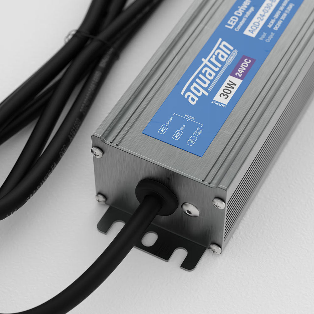 Aquatran 30W 24VDC TRIAC IP67 4KHZ PWM Power Supply - AQD-24-030-B-T