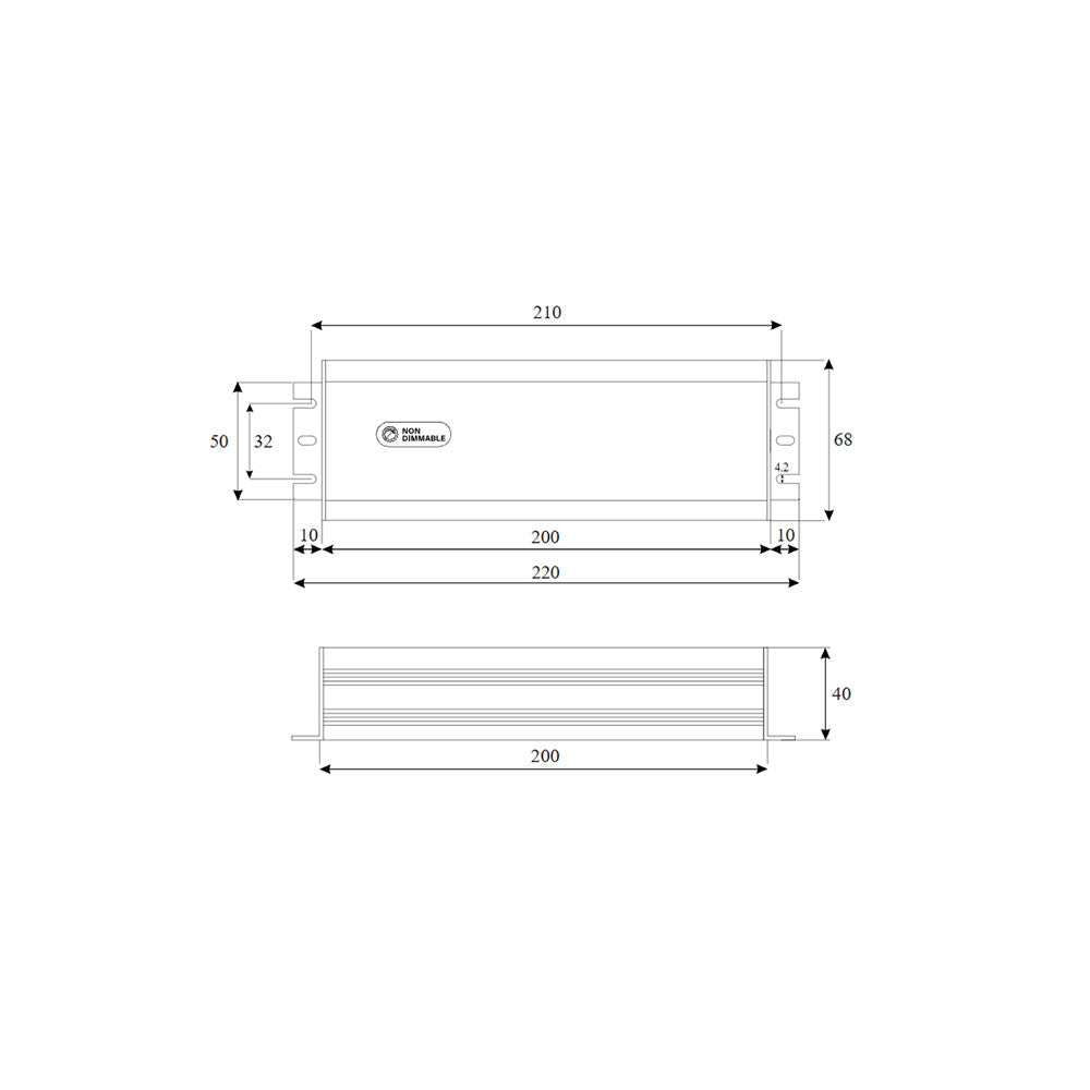 Aquatran 150W 24VDC Non-Dimming IP67 Power Supply - AQD-24-150-B-N