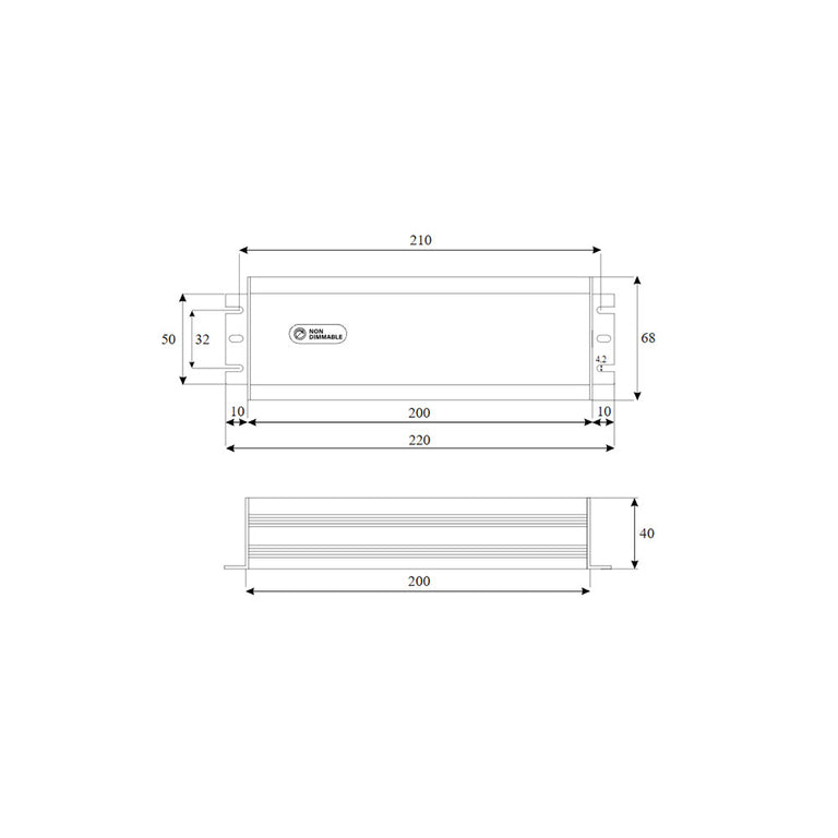 Aquatran 150W 24VDC Non-Dimming IP67 Power Supply - AQD-24-150-B-N
