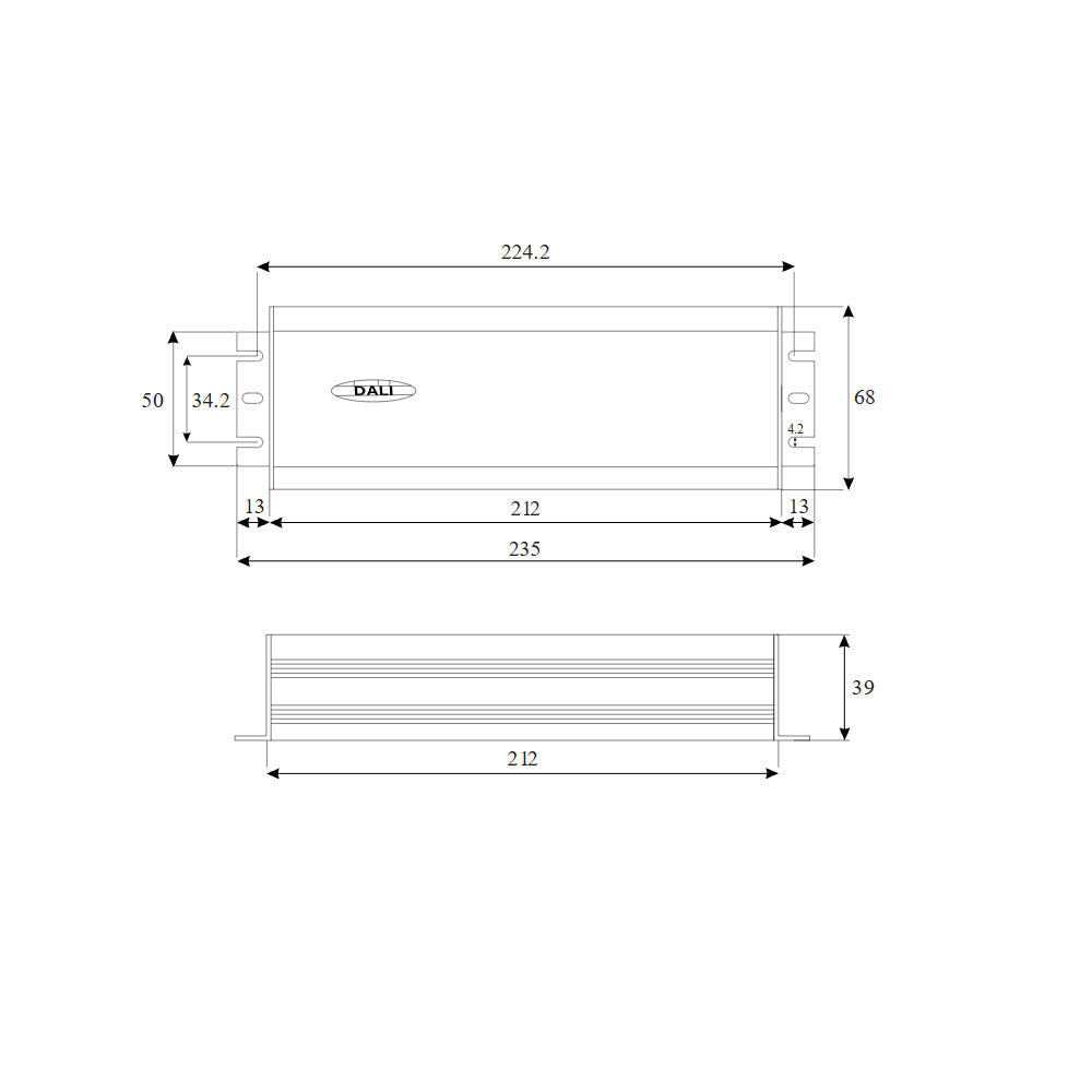 Aquatran 200W 24VDC DALI-2 IP67 4KHZ PWM Power Supply - AQD-24-200-B-D
