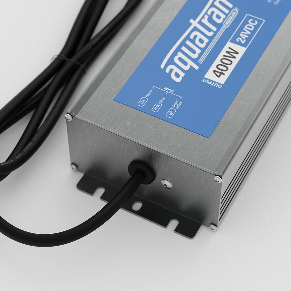 Aquatran 400W 24VDC Non-Dimming IP67 Power Supply - AQD-24-400-B-N