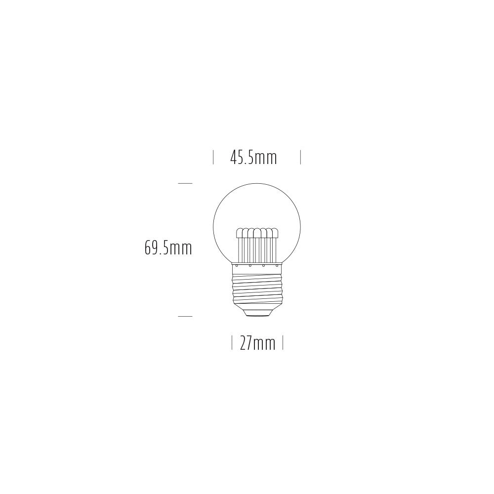 Fancy Round 0.5W 24V E27 Festoon Globe / Warm White - AQF-G-001