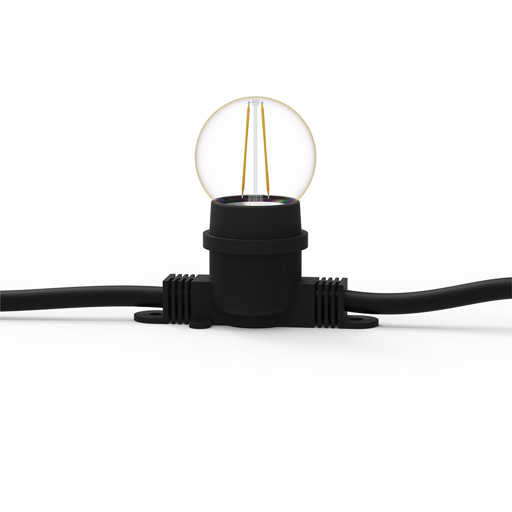 Fancy Round 1W 24V AC / DC E27 Filament Festoon Globe / Ultra Warm White - AQF-G-003-2200K