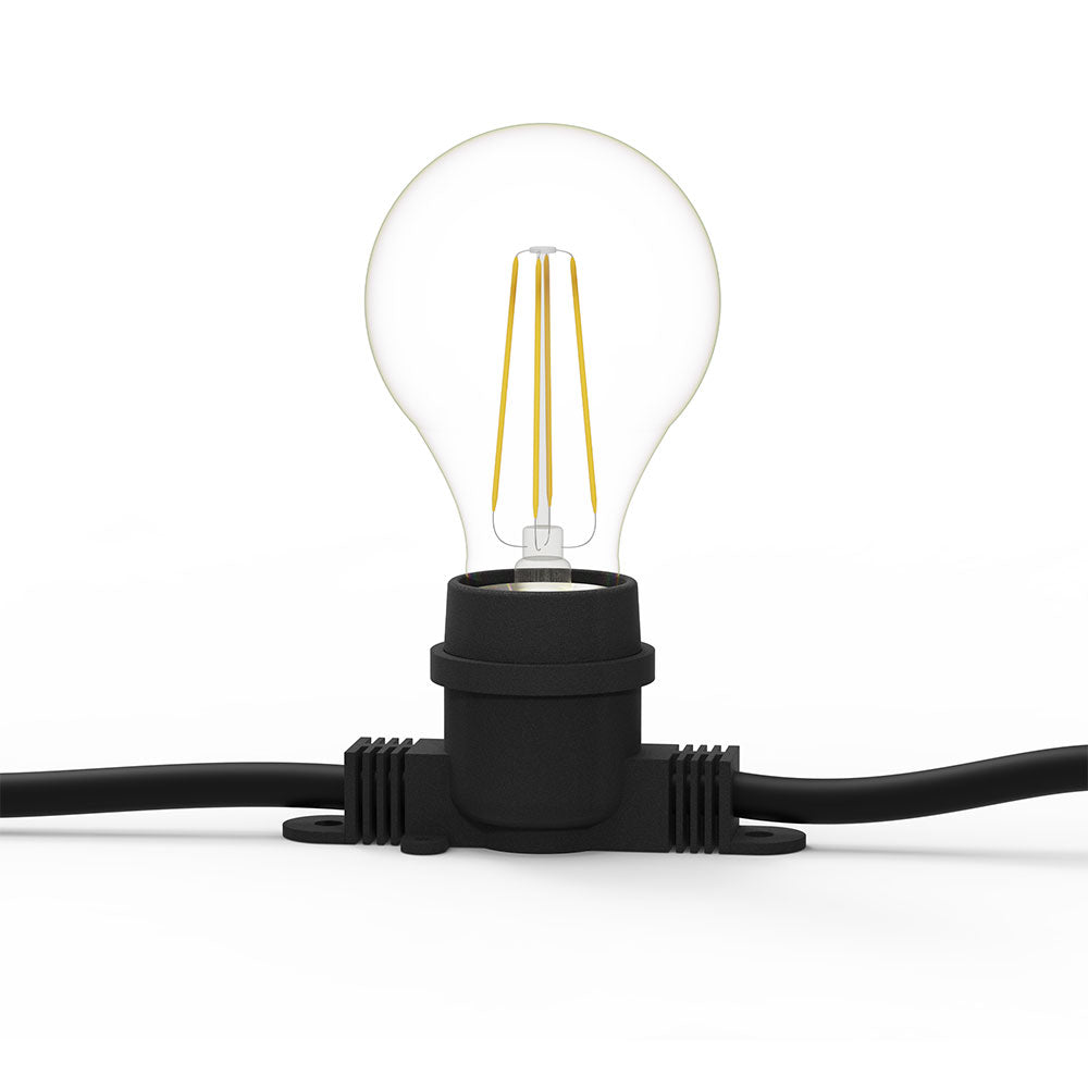 Fancy 0.7W 24V DC E27 Filament Festoon Globe / Ultra Warm White - AQF-G-004-2200K