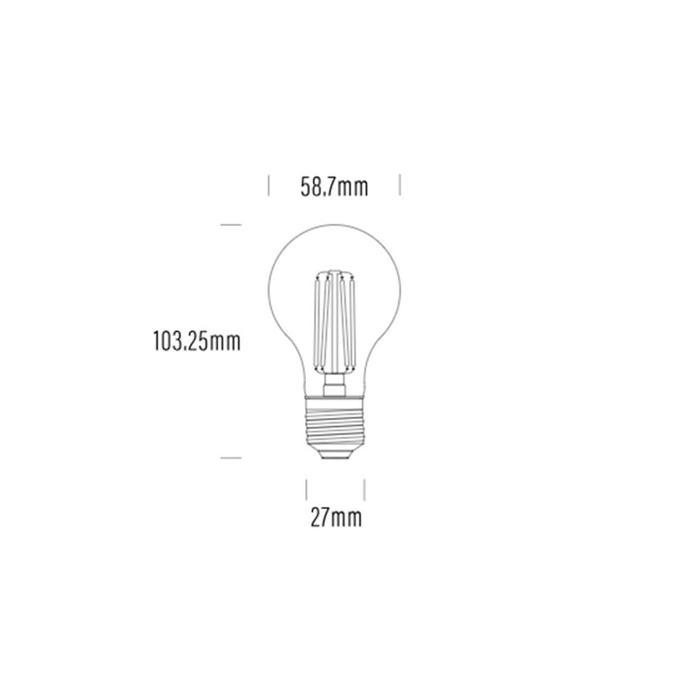 Fancy 0.7W 24V DC E27 Filament Festoon Globe / Ultra Warm White - AQF-G-004-2200K