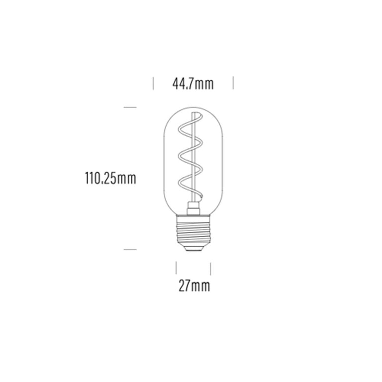 Fancy 2W 24V AC / DC E27 Filament Festoon Globe / Warm White - AQF-G-005-2700K