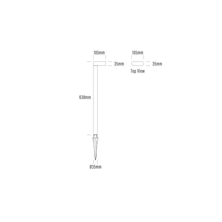 Lumena 4W 12~24V AC / 24V DC Dimmable LED Offset Spike Path Light Bronze - AQL-120-A3