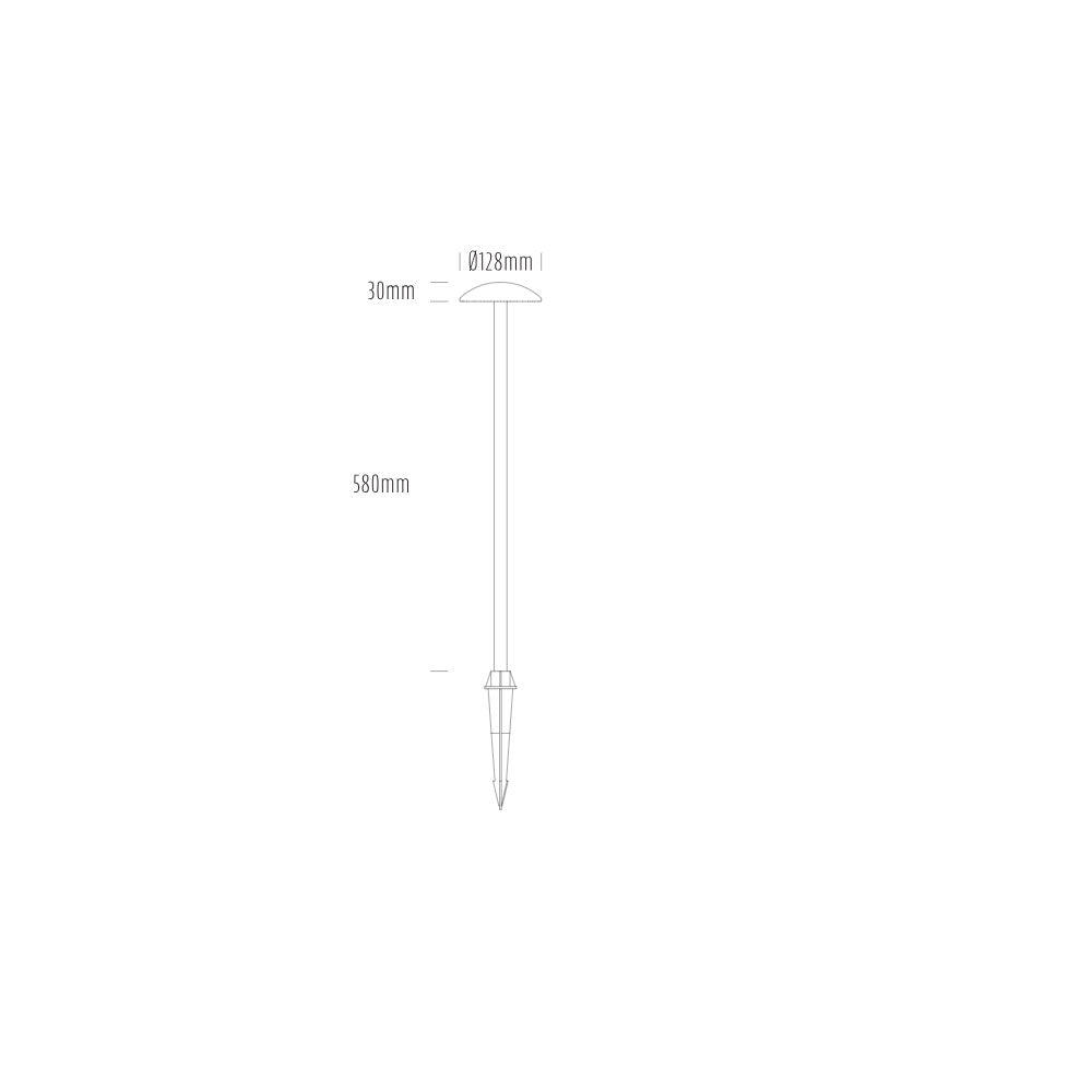 Lumena 4W 12~24V AC / 24V DC Dimmable LED Spike Path Light Bronze / Warm White - AQL-123-A3-X00430DFQ