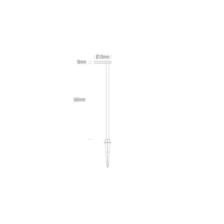 Lumena 4W 12~24V AC / 24V DC Dimmable LED Offset Spike Path Light Basalt / Warm White - AQL-124-A4-X00430DFQ