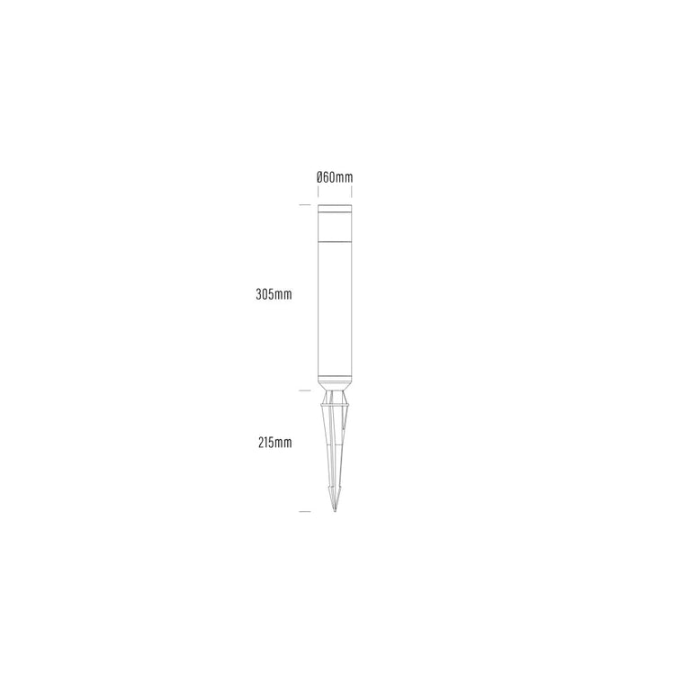 Lumena 8W 12~24V AC / 24V DC Dimmable LED Spike Bollard Light Bronze / Warm White - AQL-130-A3-X00830DCQ