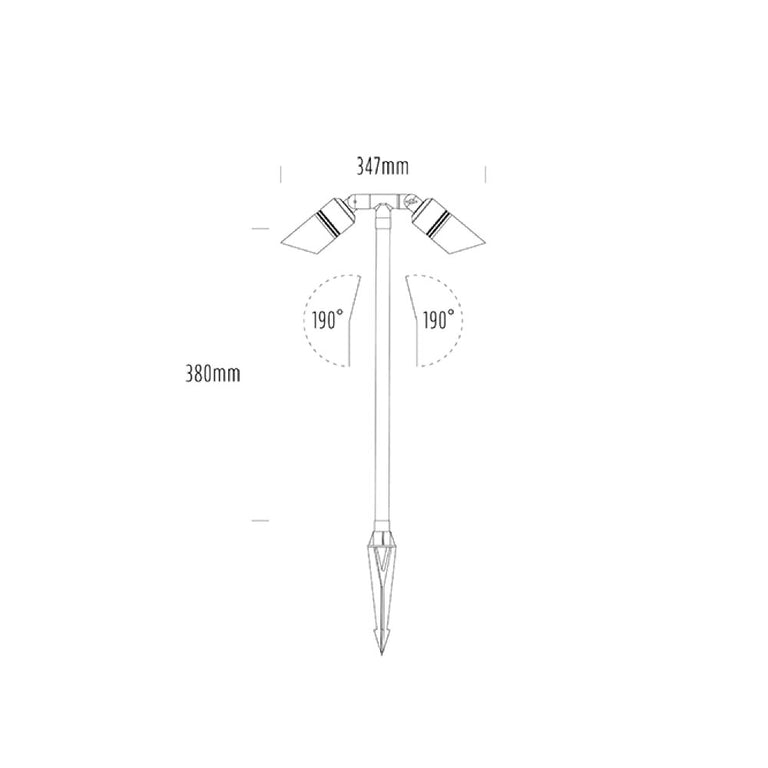 Hydra 12V MR16 Twin Adjustable Path/Spike Light Small Brushed Chrome - AQL-409-B1-M