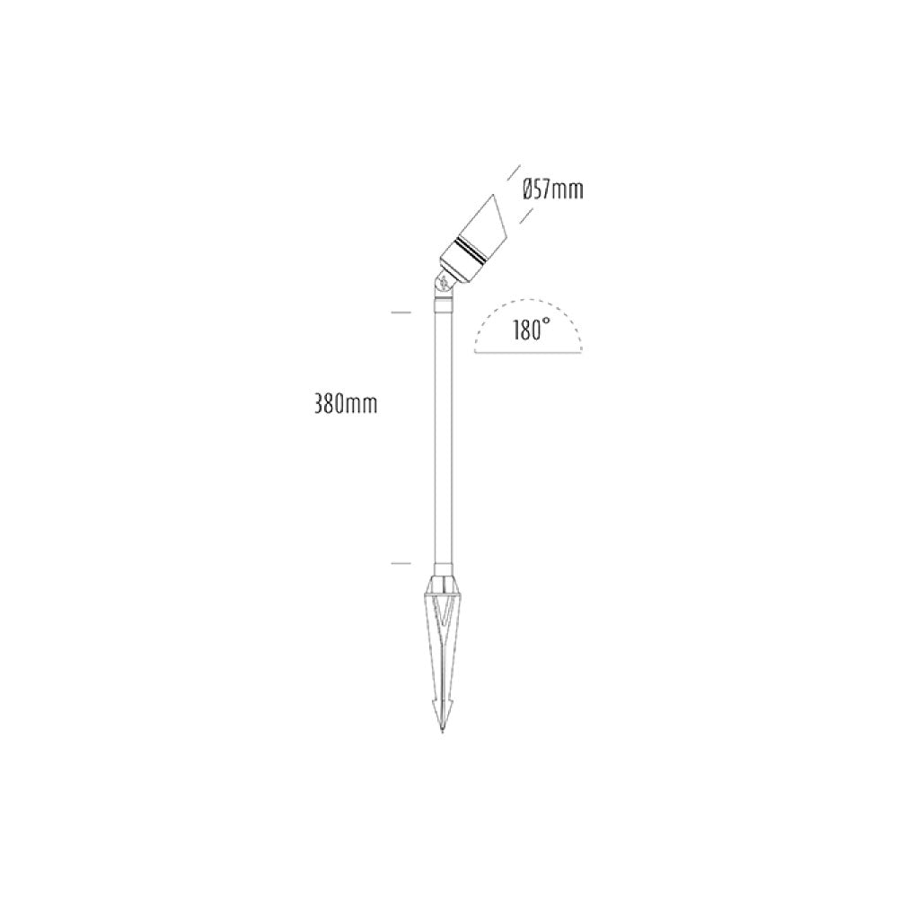 Hydra 12V MR16 Adjustable Path/Spike Light Small Aged Brass - AQL-411-B3-M