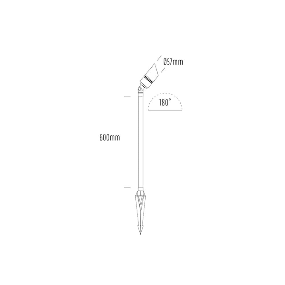 Hydra 12V MR16 Adjustable Path/Spike Light Large Brushed Chrome - AQL-413-B1-M
