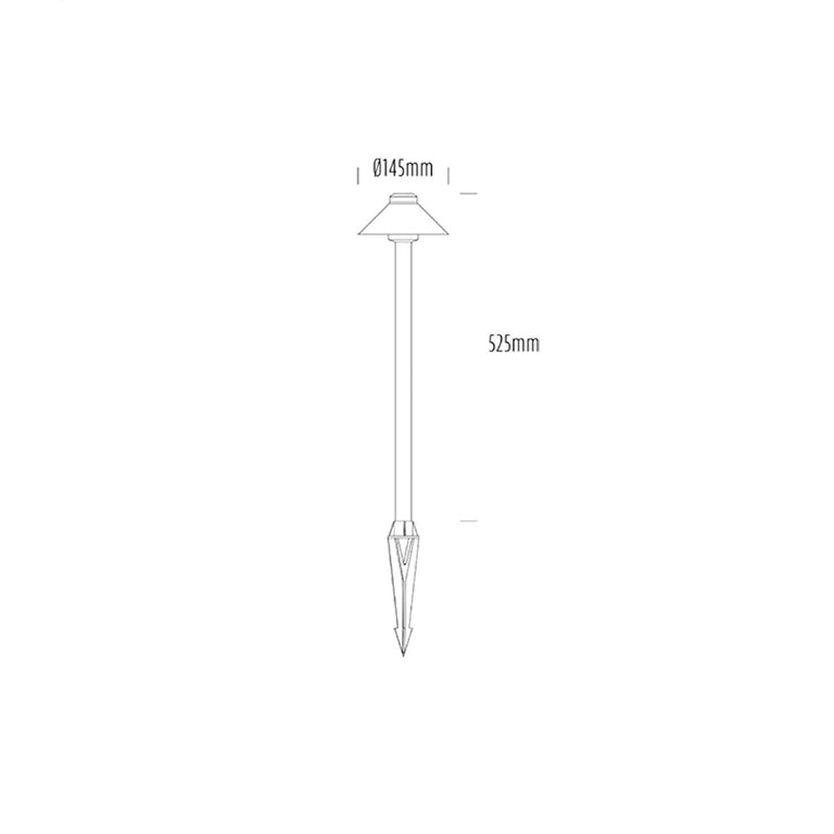 Hydra 7W LED Path/Spike Light Black Brass / Warm White - AQL-416-B2-Y00730DCS